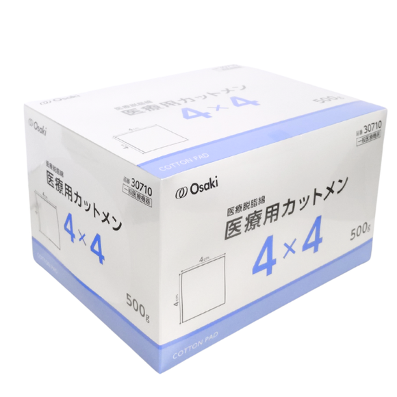 ｵｵｻｷ医療用ｶｯﾄﾒﾝ 4×4cm 500g入30710